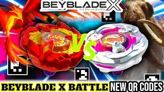 SOAR PHOENIX VS TUSK MAMMOTH Beyblade X BATTLE | NEW Beyblade X QR CODES | BEYBLADE X APP