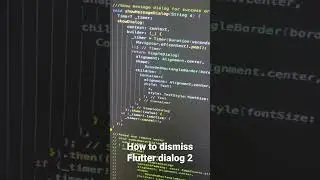 How to dismiss Flutter dialog  automatically 2