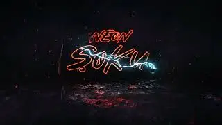 Neon şok elektrik başlık logo