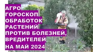 Агрогороскоп обработок растений против вредителей, болезней в мае 2024Agrohoroscope of plant treatme