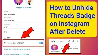 How to Unhide Threads Badge on Instagram After Remove (100% Working)।Recover Remove Threads Badge