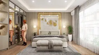 4K60 Contemporary Master Bedroom Interior Design and Animation - Enscape 3D | Sketchup