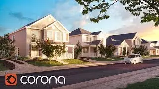 3D Tutorial 3ds Max  Corona Render  Exterior evening lightning