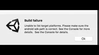 Unable to list target platforms. Please make sure the android sdk path is correct