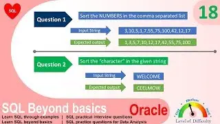 Oracle SQL Practical question with answer | Sort the NUMBERS in the comma separated list