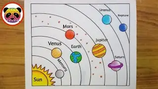 How to Draw Solar System / Solar System Drawing / Solar System planets Drawing / Solar System