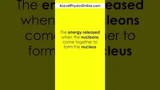 Binding Energy Definition - A Level Physics