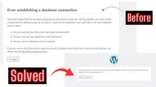 Fixing Error Establishing a Database Connection - Step-by-Step Guide
