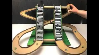 How to make Marble Run with escalator out of cardboard