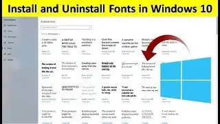 How to Install and Uninstall Fonts in Windows 10