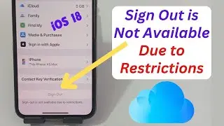 iOS 18 Sign Out is Not Available Due to Restrictions