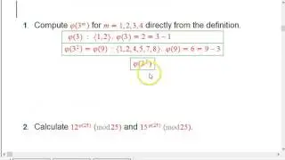 Euler Totient (phi) Function Examples (Part 1)