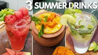 Summer Drinks | 3 Simple & Quick Refreshing Summer Drinks