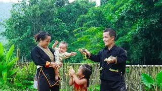 Dwarf family harvesting squash and chickens to sell at the market: Buys new chicks | Harvesting joy