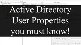 Introduction to Active Directory (AD) User Account Profiles | Windows Server 2022 / Server 2019