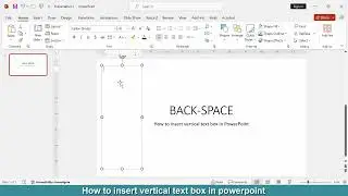 How to insert vertical text box in PowerPoint