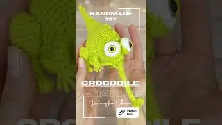 Handmade toy Crochet crocodile Gharial #shorts