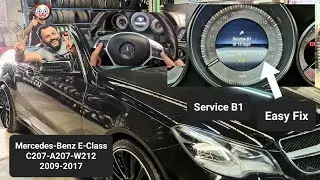 How to reset service B1 on Mercedes E Class 