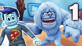 Ucieczka Przed Yeti w ROBLOX! 😅 BlueJane Gra w YETI'S ICE VILLAGE RUN obby odc1!