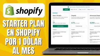 Starter Plan En SHOPIFY Por 1 Dólar AL MES