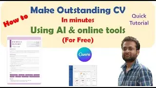 How to make cv using ai and online tools for free. how to make cv easily. Free template. Resume