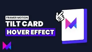 Mouse Hover Tilt Card Effect || React, Framer Motion & Tailwind CSS