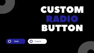 Custom radio button using html and css ||  Pure CSS tutorial