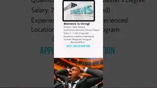 Siemens Is Hiring #jobs #jobsearch #jobseekers #jobvacancy #jobalert #jobinterview #jobs2024