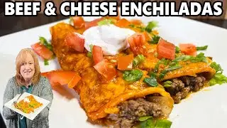 Easy GROUND BEEF & CHEESY ENCHILADAS