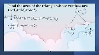 Find the area of the triangle whose vertices are(1,−1),(−4,6),(−3,−5)#cordinategeometry