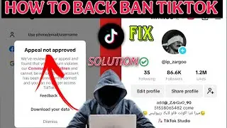 Appeal Not Approved TikTok problem fix | TikTok dismiss problem solution | how to back Ban TikTok |