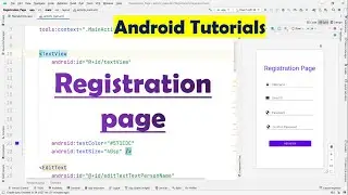 Create Registration page to demonstration of Basic widgets available in android | Aparna Jagtap