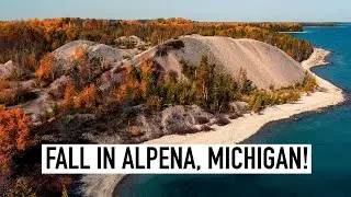 Fall In Alpena Michigan & Lake Huron Coast! Waterfalls, Sinkholes, Lighthouses & Fall Colors!