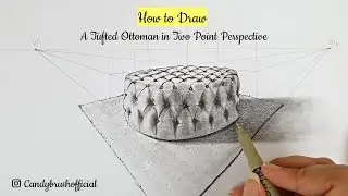 How to Draw An Ottoman In Two Point Perspective | Step By Step