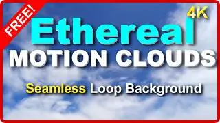 ✅ Seamless LOOP CLOUDS Background Video 4K - Fairy Blue Sky Heaven Aesthetic Motion FREE Footage