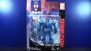 TRANSFORMERS GENERATIONS TITANS RETURN DELUXE CLASS FRACAS & SCOURGE VIDEO TOY REVIEW