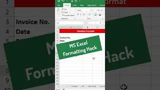 MS Excel: Formatting Hacks Tips and Tricks  #excel