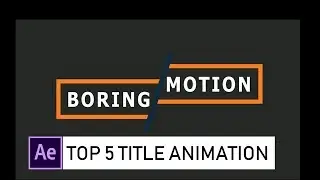 Top 5 Title Animation Template in After Effects | Free After Effects Template
