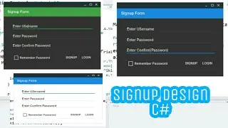 How to Create Signup Windows Form Material Stylish Design in C# Visual Studio 2012