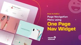 How to Add a Page Navigation Menu using One Page Nav Widget on Your Elementor Site