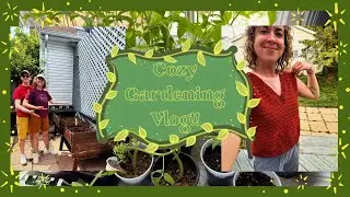 🌱Cozy Gardening Vlog!!🌱 Planting seeds, building a garden bed, and enjoying our little haven!