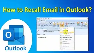 How to Recall an Email in Outlook | How to Recall Email in Outlook | How to Unsend an Email | ADINAF