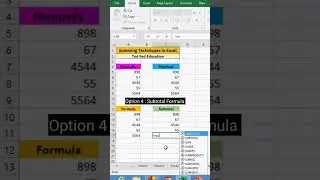 Different ways of sum in #microsoft #excel #msexcel #shorts #computer #education