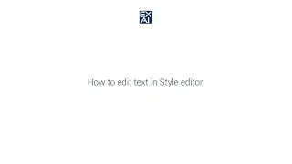 How to edit text in style editor.