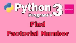 Python Program to calculate factorial of given number #python