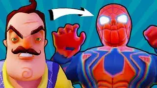 ПРИВЕТ СОСЕД СТАЛ ПАУКОМ! Мод на ПРИВЕТ СОСЕД ЧЕЛОВЕК ПАУК в игре Hello Neighbor