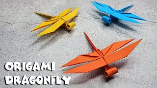 How to make paper dragonfly || Paper craft || Paper plane 286