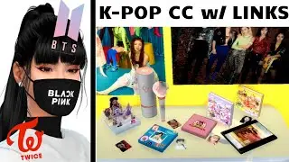 SIMS 4 K-POP CC W/ BLACKPINK, BTS, TWICE+MORE!! +CC Links!! (CC Shopping Therapy & Lookbooks #2)