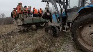 Впечатлительным не смотреть! Загонная охота на лося.