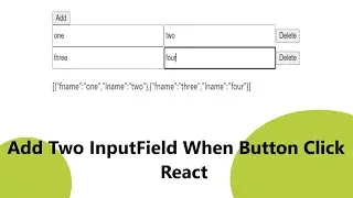 Dynamically Add Two Input Field When Button Click in React Js